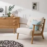Picture of Casilo Natural Wood Armchair – Vintage Charm & Everyday Comfort