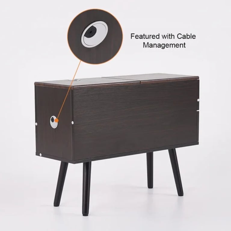 Picture of Monumo Natural Wood Side table  - 2 drawers