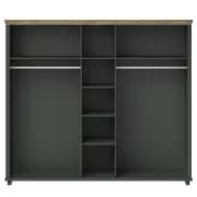 صورة دولاب إمانويلا خشب طبيعي مع مرآه