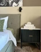 Lorven Modern Bedside Table – Natural Wood