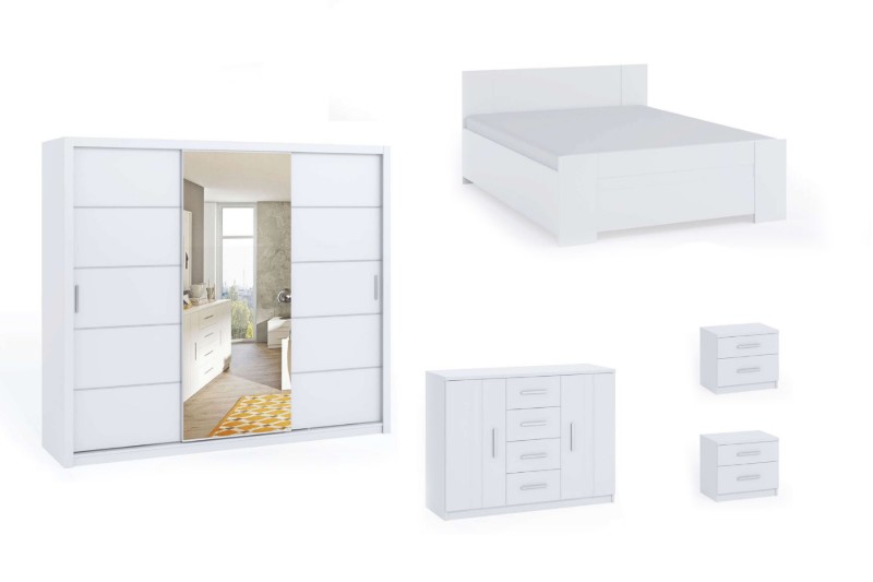 صورة أورا طقم غرفة نوم مودرن بتصميم عصري – خشب طبيعي