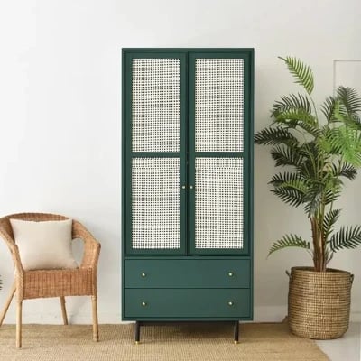 Picture of Vart Wardorbe Natural wood with Rattan