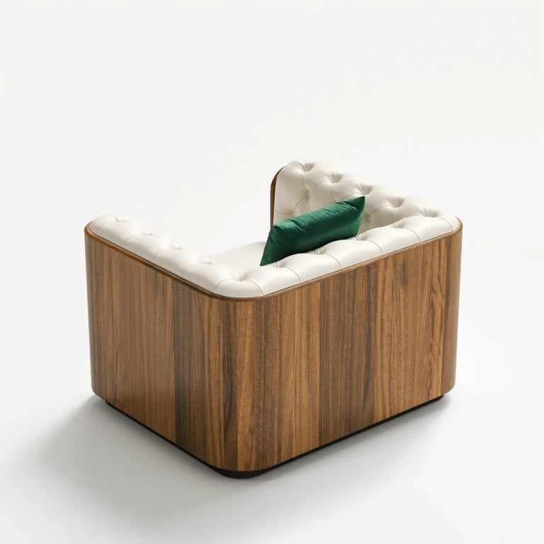 Montclair – Luxury Sofa Set with Two Sofas and an Armchair in Natural Wood Accents