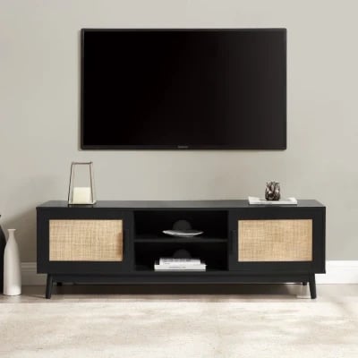 Picture of Lino Natural Wood TV Stand – Woven Doors