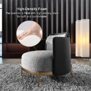 صورة كرسي ديبورا بذراعين – تصميم أنيق بقاعدة خشب طبيعي