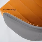 Picture of Saphira Modern Accent Chair – Leather with Stainless Steel Legs