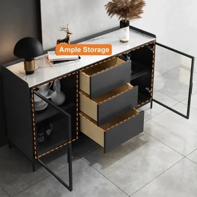 صورة لاكان بوفيه حديث خشب طبيعي