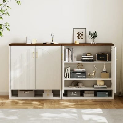 Arcelle – Modern Natural Wood Shoe Cabinet