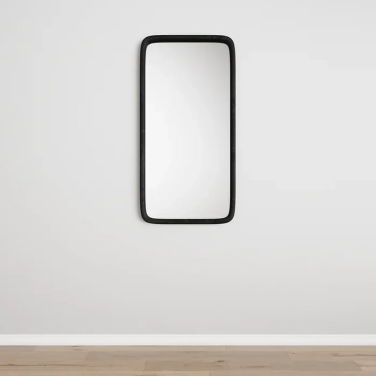 Aisja Rectangle Wood Wall Mirror
