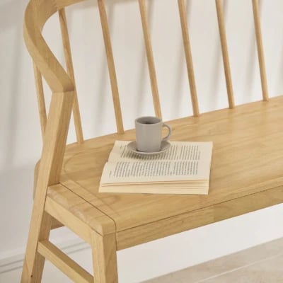 صورة مقعد إلستا من الخشب الطبيعي