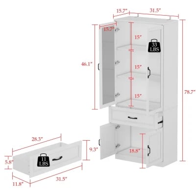 Picture of Razan Natural wood Bathroom cabinet