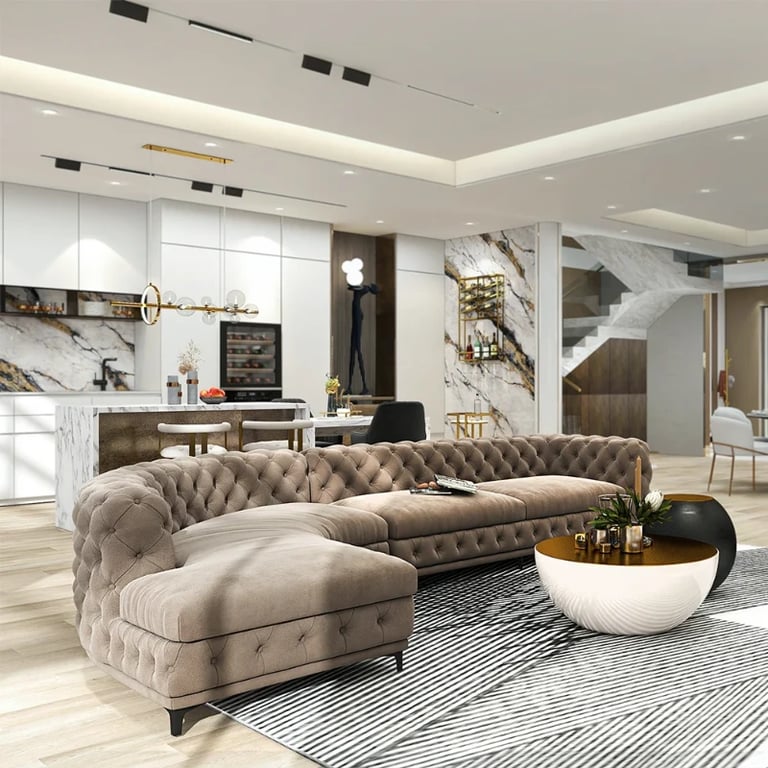 Picture of Montero Curved Sectional -Natural Wood