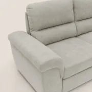 صورة مينيرفا – أريكة بمسند وسادة خلفي – راحة بلون البيج الناعم وتصميم بمساند أذرع دائرية