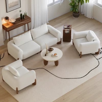 Mora Lounge Set – Natural Wood