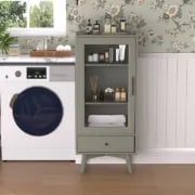 Picture of White Daquarius Freestanding Tower Accent Cabinet with Drawer