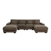 Picture of Veloro U-Shaped Sectional Sofa –  Natural Wood Base