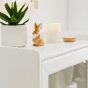 Picture of White Daquarius Freestanding Tower Accent Cabinet with Drawer