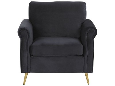 Daroa Modern Armchair – Natural Wood with Stainless Steel Legs