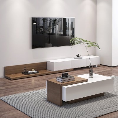 Picture of Crova Natural Wood Coffee Table-Sliding Storga