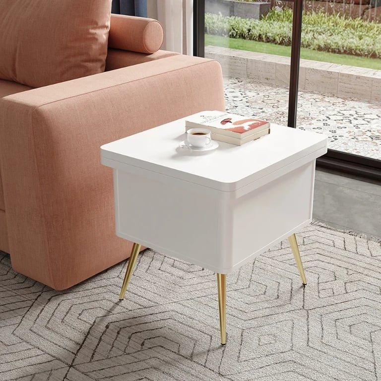 Lunaro – Coffee Table with Dual Lift-Top Surface | Natural Wood