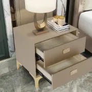 Renise – Modern 2-Drawer Nightstand in Natural Wood