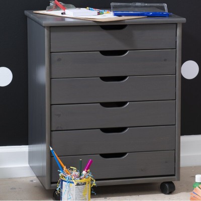 Breshay+6+Drawer+Rolling+Storage+Chest 