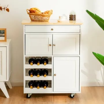 Asac Rolling Kitchen Island with Storage