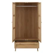 Picture of Celyn – Rattan 2-Door Wardrobe with Drawer