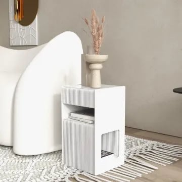Picture of Glamor Natural wood Side table - Open storage