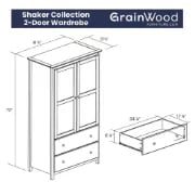 Picture of Grain Natural wood Wardrobe 2 door