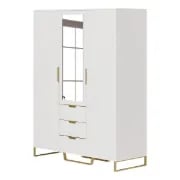 صورة دولاب أرو مودرن أبواب بمرآة مع أرفف وأدراج