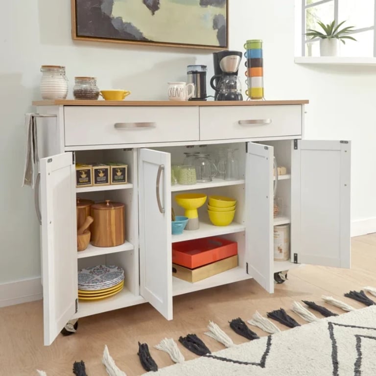 Algarro Wide Rolling Kitchen Cart