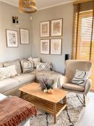 صورة لاڤا -طاولة قهوه خشب طبيعى مع رف