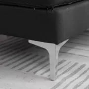 صورة مودين كنبة ركنية على شكل حرف الـ – بقاعدة من الخشب الطبيعي