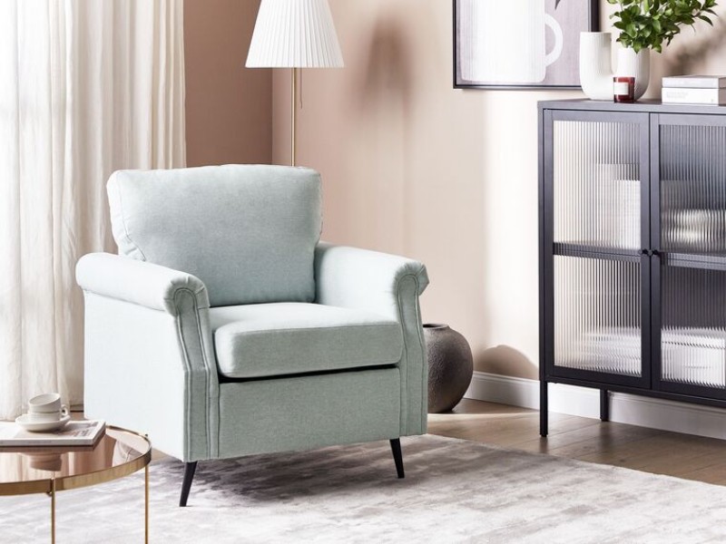 صورة داروا – كرسي عصري بذراعين من الخشب الطبيعي مع أرجل ستانلس ستيل