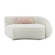 Luna Curved Sectional Sofa – Modern Design with Circular Cushions