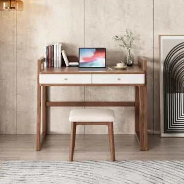 Picture of Civira – Natural Wood Desk with Retractable & Extendable Design