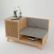 Shoe Rack Solid Wood Simple Storing Cabinet Furniture