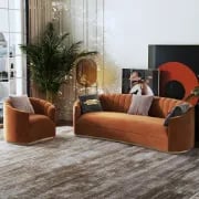Picture of Wegen Curved Sofa - Natural Wood