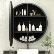 Picture of Streamlined round medicine cabinet Majiro