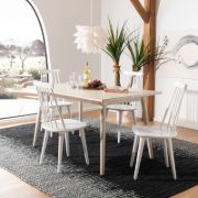 Biry Solid Wood Slat Back Arm Chair