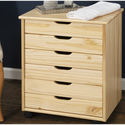 Breshay+6+Drawer+Rolling+Storage+Chest 