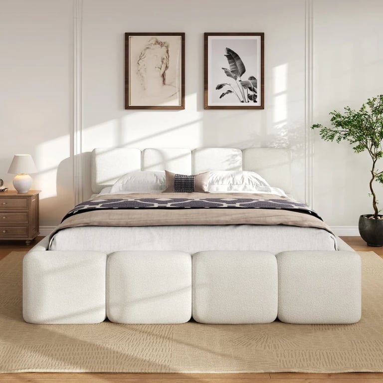 Blocca – Upholstered Bed with Low-Profile Design
