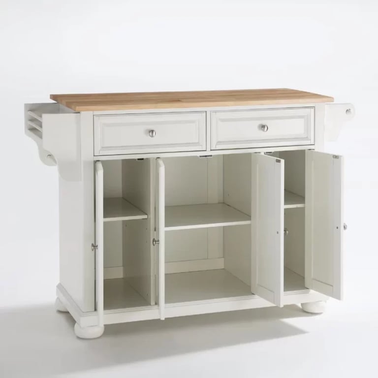 Talya Wide Rolling Kitchen Island
