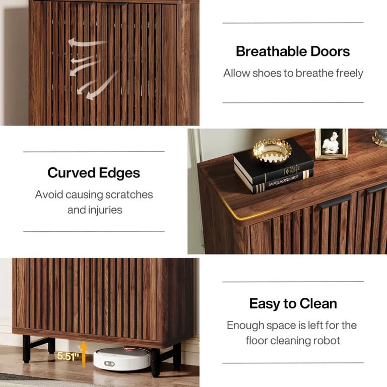 Picture of Cascade Shoe Cabinet - Natural wood