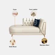 Versailles – Elegant Sofa Set with 2 Couches, Armchair & Coffee Table with Gold Accents