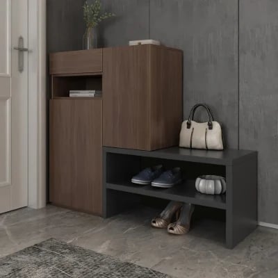 Fero Gray Corner Shoe Storage