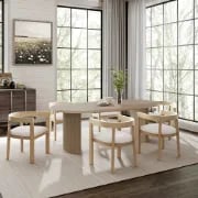 Orin Dining Set – Modern Design | Natural Wood
