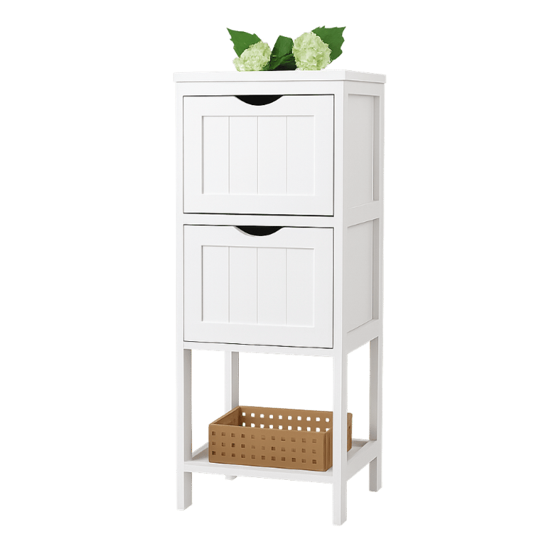 صورة خزانة تخزين خشبية متعددة الوظائف مع درجين