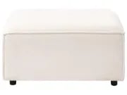 Luvo Ottoman – Square Plush Design with Natural Wood Frame